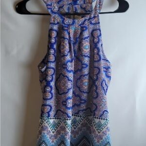 Sweet Wanderer Multicolor Patterned Halter Top